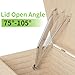 Lid Support Hinge Soft Close Toy Box Hinges Heavy Duty Hydraulic Hinges for Wooden Box Toy Boxes Beds and Heavy Lid, Toolbox and Basement Floor Door 2 PCS (60N)