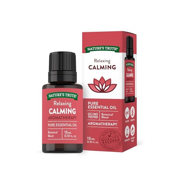 Nature’s Truth Aromatherapy Calming 100% Pure Essential Oil, Citrus, 0.51 Fluid Ounce, Clear