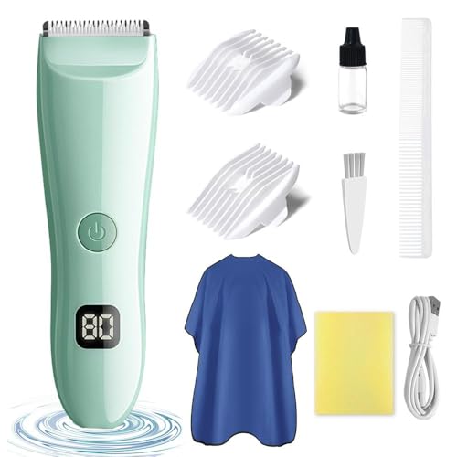 PumpMom Tondeuse à cheveux pour bébé, tondeuse à faible bruit pour enfants, étanche, rechargeable et sans fil pour nourrissons, tout-petits et enfants...