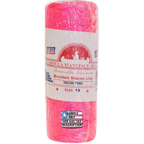 Mason Line, Nylon trenzado. Rosa, 250 pies 6 paquetes
