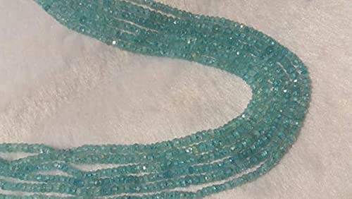Aquamarine faceted Rondelles fil de perles bleues pour fabrication de bijoux faits main
