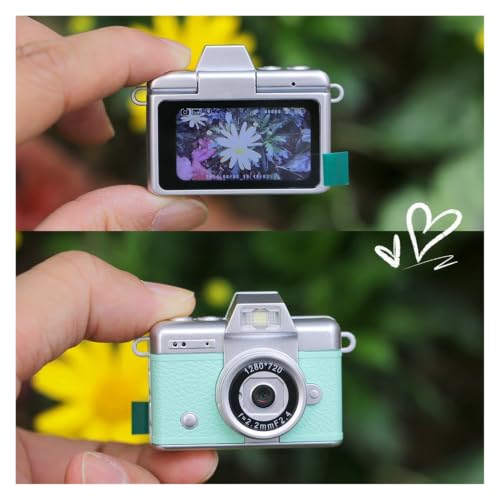 Cámara digital mini con pantalla selfie 180°, lila miniatura 3