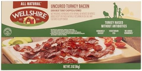 Wellshire Farms Fully Cooked Uncured Turkey Bacon, 3 OZ