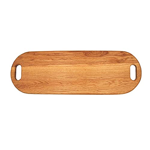 Lux American Oak Wood Oversized Charcuterie Board Extra Long 26" X 8.7" | Cheese Board With Handle |Fruit Grazing Platter | Serving Board For Cheeses, Meats, Crackers, And Wine | Long Cutting Board #TOP3