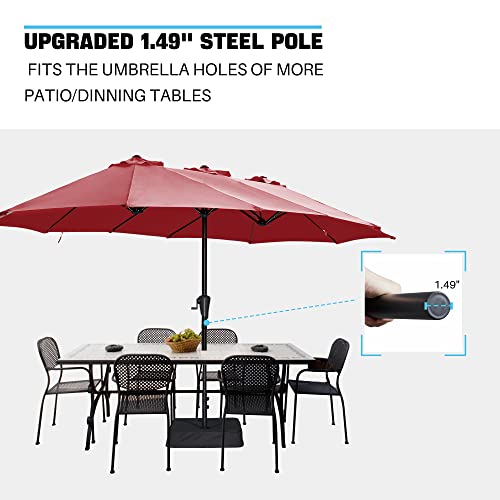 SUPERJARE13 FT Outdoor Patio Umbrella, Extra Large Market Umbrella with