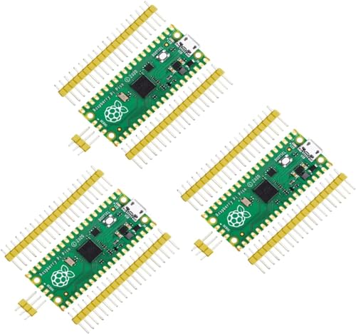 DUBEUYEW 3pcs Raspberry Pi Pico Microcontroller Board Basierend auf dem Raspberry Pi Dual-Core ARM Cortex M0+ Prozessor mit bis zu 133 MHz unterstützt C/C++/Python mit passenden Stiftleisten