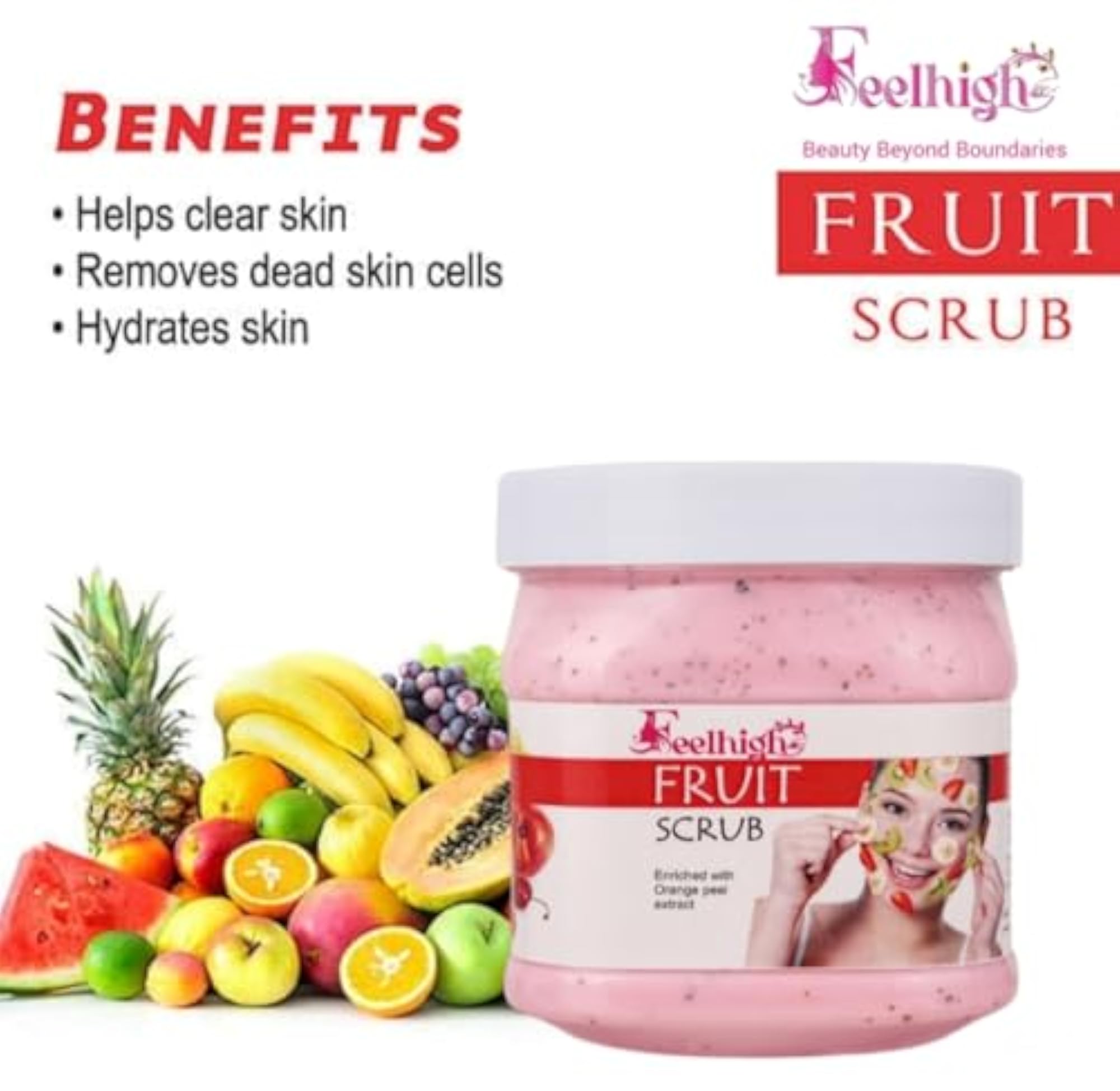 Exfoliating & Refreshing Face and Body Fruit Scrub, 500ml