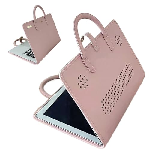 Enveloppe PC Portable Simili ? Poignee Resistante Cre, Sac Mobilite Unite | Ideal Equipement Informatique Securite Voyage