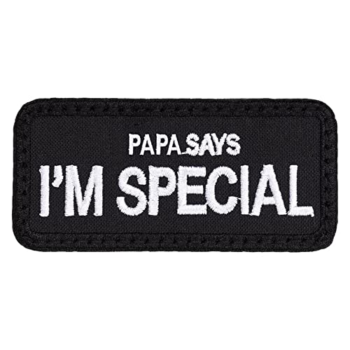 Original Hund Hundehalsband Patch Tactical Military Pet PAPA SAYS I'M SPECAIL Cover