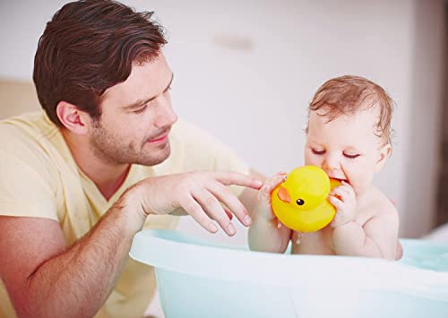 Cicitoywo Yellow Rubber Ducks, Preschool Large Bath Toys Bathtub Floating Squeaky Duckies Gift For Baby Shower Infants Kids Toddler Party Decoration, 7.2 Inches (Large) #TOP1