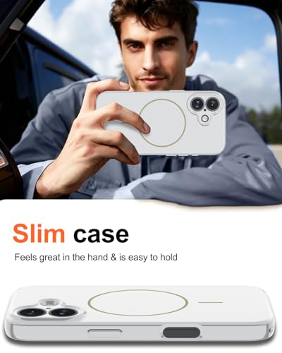 Image of Magnetic for iPhone 17 Case,Shockproof Matte Cover,White