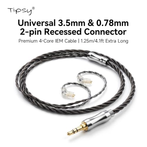Image of Tipsy M3 Professional IEM for Musicians, 2BA + 1DD Drivers, 36dB PNC, IPX5, Acoustic-Runway Technology, Skin-Friendly Resin, Detachable 0.78mm 2-pin Cable (B-Blue)