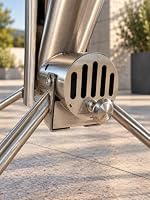 GARDENFLARE Essential Feuerrohr Edelstahl Pellet-Feuersäule 128 cm Silber – Ansicht 6