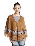 [イーハイフンワールドギャラリー] Jacquard / Poncho_ 20113D70040 139 Camel F