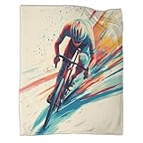kaiyun Radsportler 3D-gedruckte Decke Design-Tagesdecke Weiche Und Mikrofaser Sofa Bettwäsche 40x50inch(100x130cm)