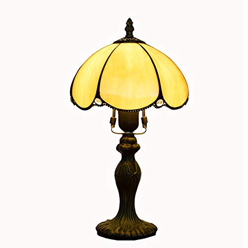 Tables de lampe pour le salon Rétro européenne Lampe de table simple Lampe de table créative Fortiffany VITRAIL Salon Salle à manger Chambre Chambre Lampe de chevet Table Table jaune Lampe