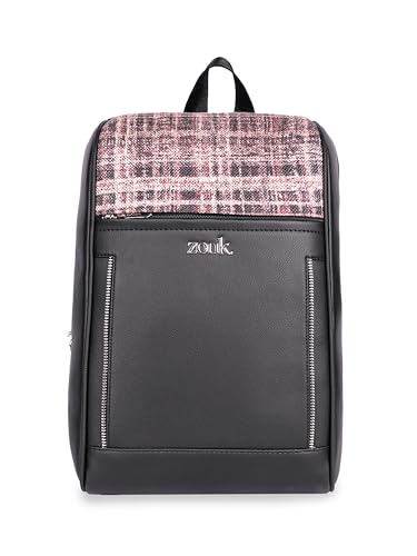 Image of ZOUK Olina Daypack for Women - Convertible Backpack with Laptop & iPad Compartments | Stylish Handcrafted Office & Travel Bag with Water-Resistant Lining & Dual Straps |