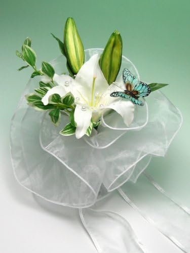 Amazon トス用ブーケ ギフト用ブーケ ミニブーケ ユリとパールのブーケ ｍａｒｉａｇｅ ｄｅ ｆｌｅｕｒｓ マリアージュ ドゥ フルール 花束 通販