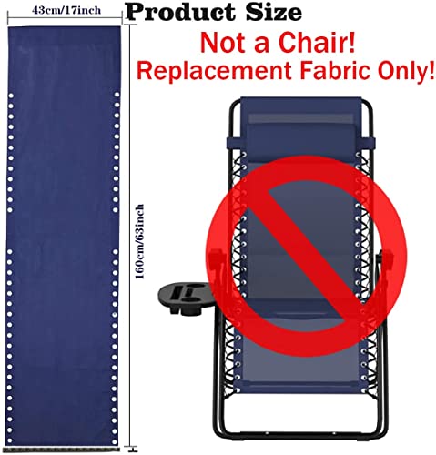 Mgwoth Zero Gravity Chair Recliner Replacement Fabric,Repair Cloth With Lace And Cushion For Anti-Gravity Lounge,Mesh Part For Patio Sling Folding Recliner Couch Outdoor Pool Lawn,63×17Inch #TOP1