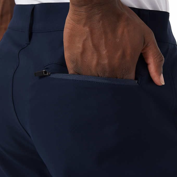 32 Degrees Men’s Twill Tech Pant with Front Hand Pockets and Zipper Closure Back Pockets | Blue, 38x324