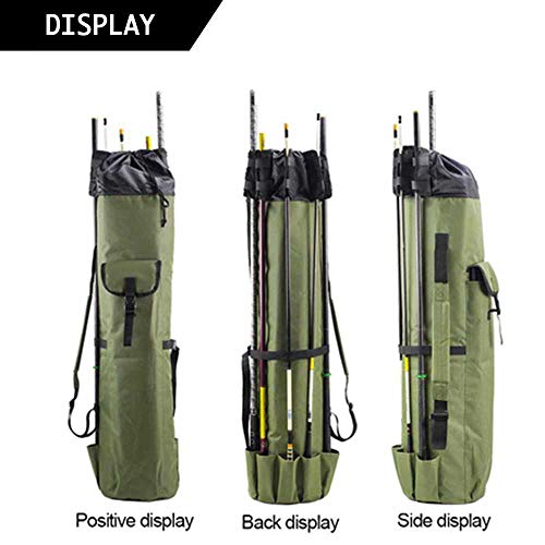 Angelruten-Tasche, wasserdichte Angelruten-Tasche mit strapazierfähigem faltbarem Oxford-Gewebe, tragbare Angelruten… – Bild 4