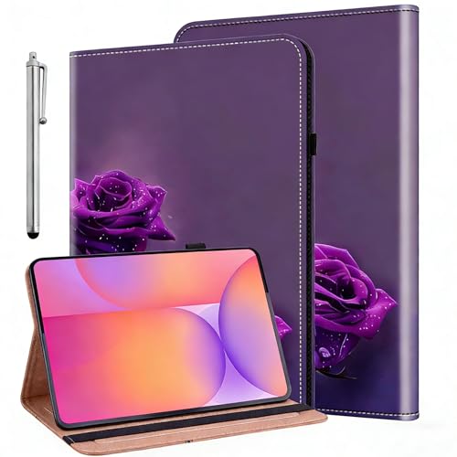 ALILANG Case for Honor Pad X9/Honor Pad X8 Pro 11.5 Inch 2023 Tablet Cases, Ultra-Thin Lightweight Folio Shockproof Folding Stand Protector Cover for Honor Pad X9 -Purple Rose