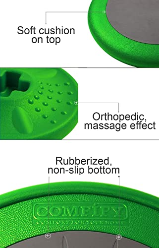 Studico Activechairs Kids Wobble Stool, Flexible Seating For Elementary & Preschool Classrooms. Kids Adhd/Add, Wiggle, Sensory & Fidget Desk Chairs, Active Sensory Chairs, 14" Stool, Ages 3-7, Green #TOP5