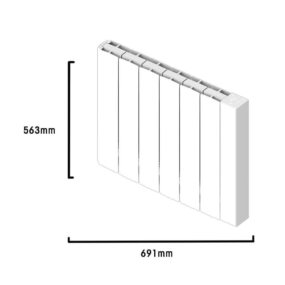 Radiateur électrique connecté Wi-Fi cœur de chauffe en céramique HEATZY GLOW 1500w