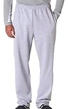 Jerzees Dri-Power Poly Pocketed Open-Bottom Sweatpants, Medium - Ash
