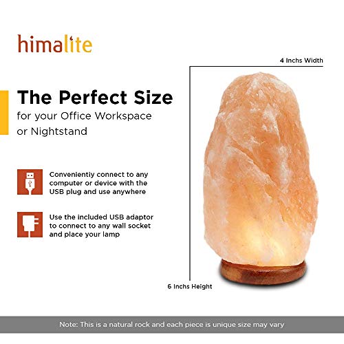 Led Multi-Color Changing Pure Himalayan Salt Lamp 7 Inches Tall With Usb Adaptor And Wooden Base Himalite Carnival Of Lights #TOP2