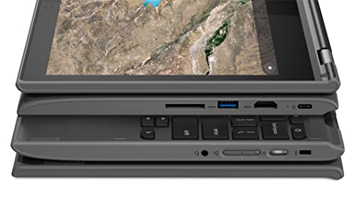 Image of Lenovo 300E Chromebook 2ND Gen 81MB0004US 11.6 inch Touchscreen Chromebook - 1366 X 768 - Celeron N4000-4 GB RAM - 32 GB Flash Memory - Black - Chrome OS - Intel UHD Graphics 600 - in-Plane Switchi