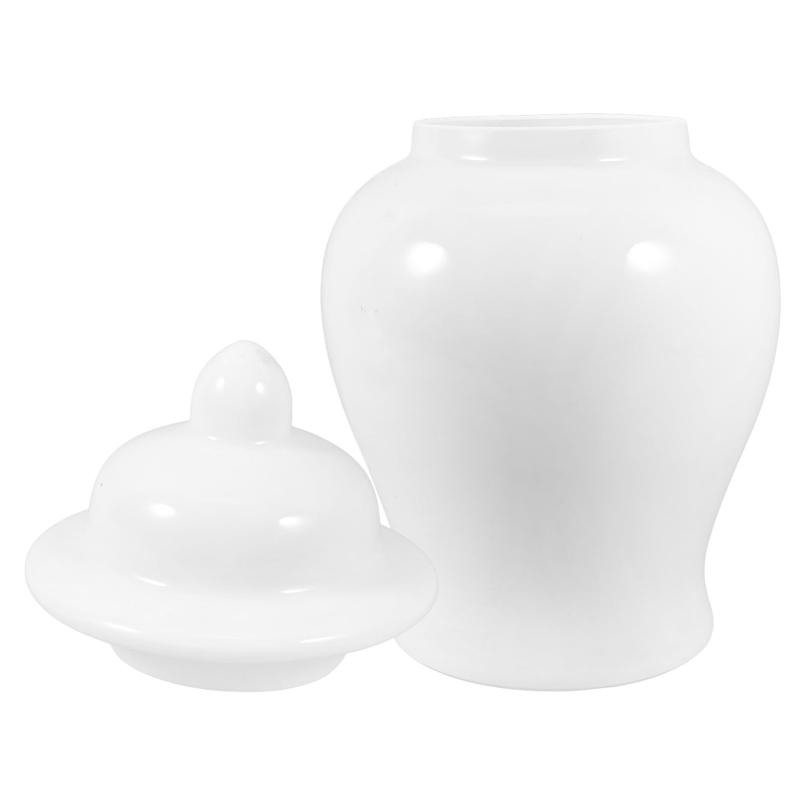 Pot de rangement en céramique blanche avec couvercle boîte de cuisine