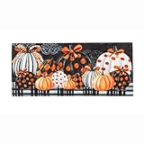 Evergreen Flag Elegantly Patterned Pumpkins Interchangeable Outdoor and Indoor-Safe Durable Sassafras Switch Mat, 22 x 10 inches