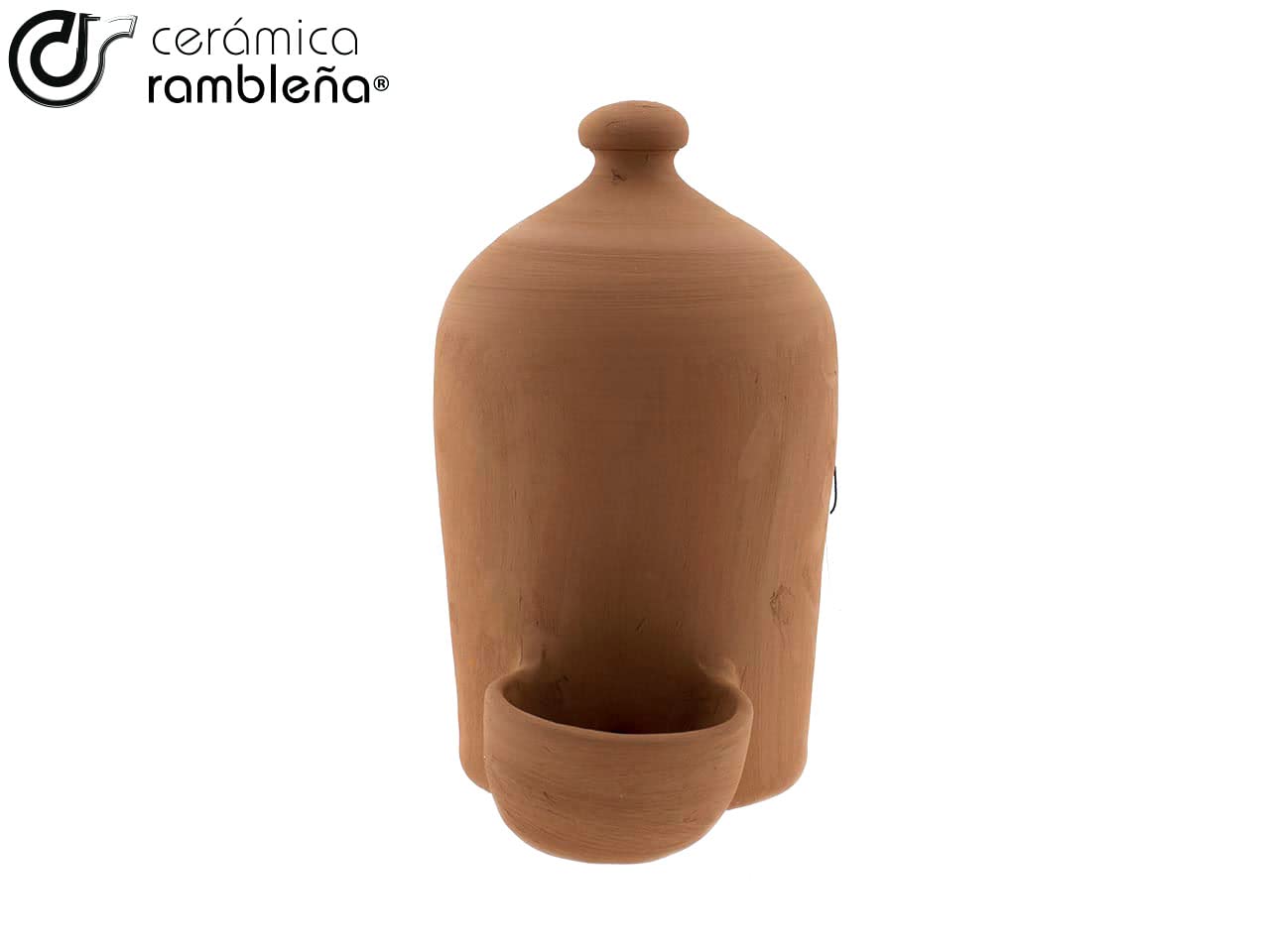 CERÁMICA RAMBLEÑA | Bebedero para Perros y Gatos | Gallinas | Barro Rojo de La Rambla (Córdoba) | 100% Hecho a Mano | 8 Litros | Eco