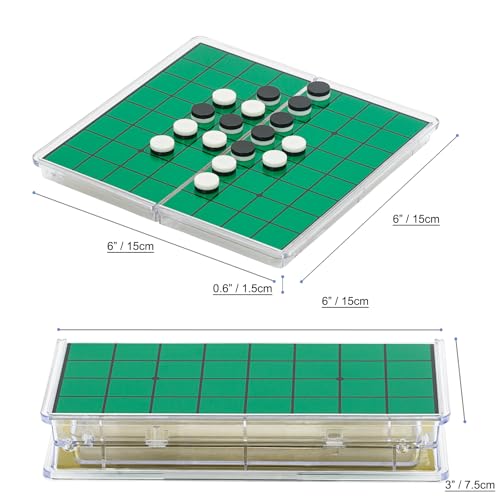 Mini juego de mesa Reversi magnético plegable miniatura 4