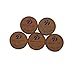 DDonglai 5PCS Packed Brown/Black Premium Laminated Billiard Cue Tips, Laminated Pool Cue Tips, Max Grip Power Cue Tips-S Hardness