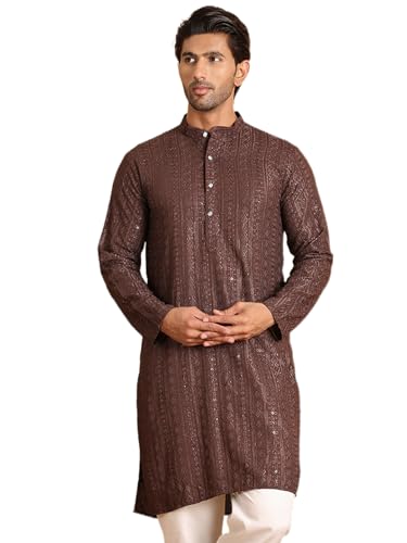 Image of Jompers Embroidered Straight Kurtas for Men