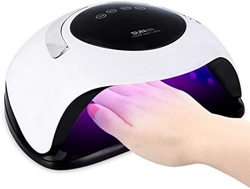 SKYUV Upgraded 120W UV LED Nail Dryer Curing Lamp for Fingernail Toenail Gels Polish Based Nail Dryer Light with Auto Infrared Sensor, 36 Dual Light Source LEDs, 4 Timer Setting