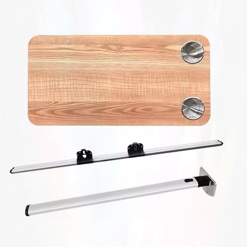 Wall-Mounted Folding Table with Cup Holders - Space-Saving, Durable, Easy Install for RVs, Camping, Outdoor Use