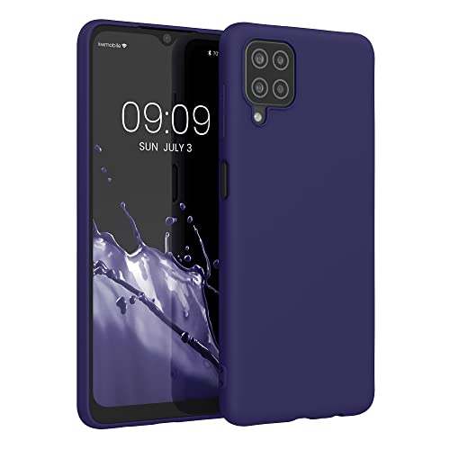 kwmobile Custodia Compatibile con Samsung Galaxy A12 Cover - Back Case per Smartphone in Silicone TPU - Protezione Gommata - deep ocean
