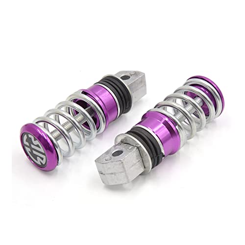 Uxcell 2Pcs Purple Aluminum Alloy Motorcycle Rear Foot Pegs Pedals For Yamaha Sword Suzuki #TOP9