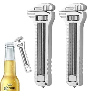 Mini Multitool Wrench, Alloy Tool Adjustable Wrench Rustproof Corrosion Resistant, Multi-Purpose Tool, Such as Bottle Opener, Nail Puller, Caliper, Keychain Gift for Men, Father