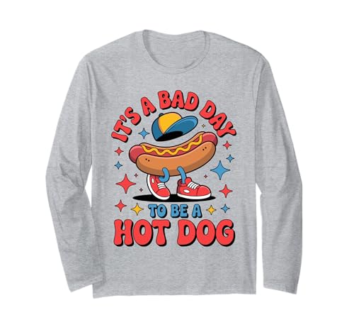 4th of July Funny It's a bad day to be a Hot Dog Wieners Maglia a Manica