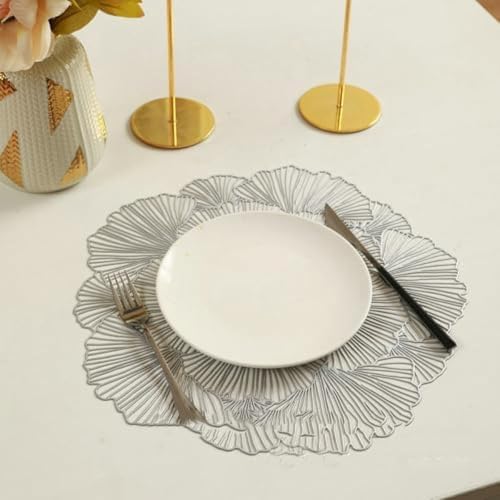 Set de table antidérapant ginkgo argenté pour en finir avec les taches - 4