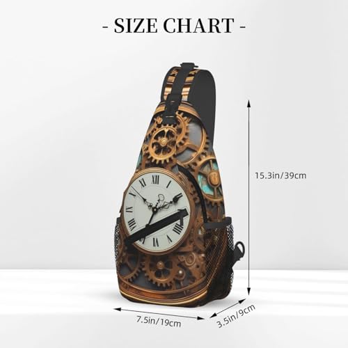 Bolso cruzado diagonal para hombre y mujer Rusty Steampunk miniatura 3