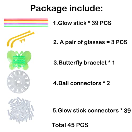 45-Pieces-Fluorescent-Bracelet-Lumineux-Fluo-Soiree-Sacs-de-Fete-Cadeaux-Pochette-Anniversaire-Enfant-Invite-Surprise-Goodies-Pour-Garcon-Fille