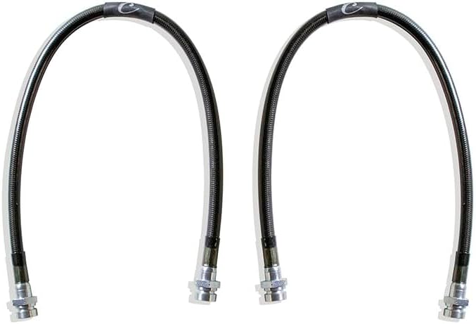 MAX TRAC SUSPENSION'S Part# 516700 is A Set of Front Extended Stainless Steel Braided Brake Lines