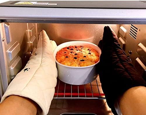 kuou Cat Oven Glove, Heat Resistant Oven Mitt, Non-slip Kitchen Gloves for Cooking Pot Holder Grilling BBQ Baking (Black and White) - Cosy Home Interiors kuou Cat Oven Glove, Heat Resistant Oven Mitt, Non-slip Kitchen Gloves for Cooking Pot Holder Grilling BBQ Baking (Black and White) - Image 5