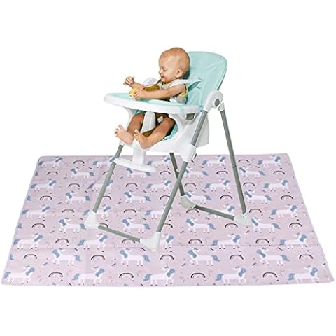 Splat Mat for Under High Chair, Highchair Floor Mat Multipurpose Waterproof Baby Food Spill Mat for Home Outdoor Picnic Cover