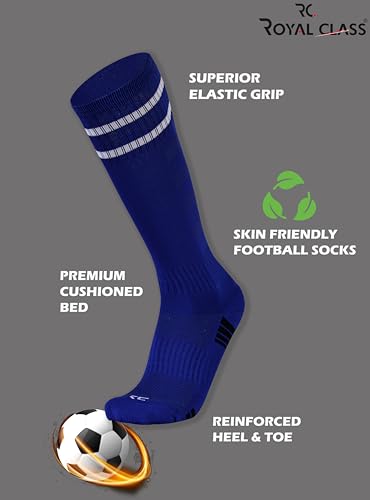 Image of RC. ROYAL CLASS Football Socks -Knee High Unisex, Cushioned Sole, Hi-Performance, Soft & Breathable,Ventilated,Moisture Wicking,Anti-Odour,Football /Soccer Socks For Kids to Adults-Pack of 1 Pair